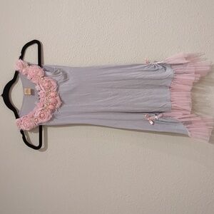 DMB Couture Girls Gray & Pink Dress Size 5